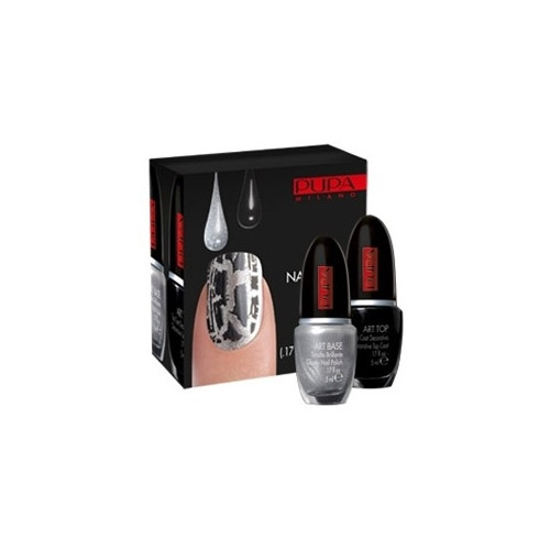 Pupa Nail Art - Vernis effet craquelé - Argent et Noir 890